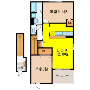 メゾン・ド・ソレイユ【2階】の間取り