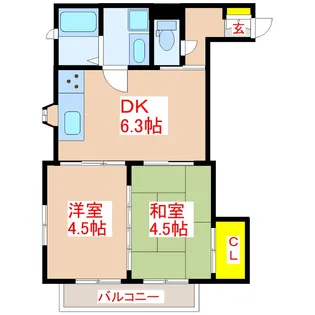 メゾン・ドゥ・エルグランド【4階】の間取り