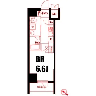 ハーモニーレジデンス横浜みなとみらい#001【7階】の間取り