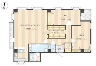東京都港区芝1【マンション】の間取り