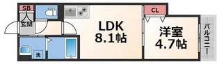 ティアラ北巽【3階】の間取り