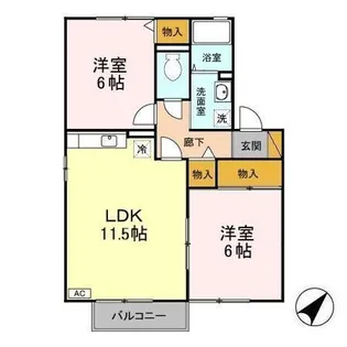 ラ・インテラ・パス C【2階】の間取り