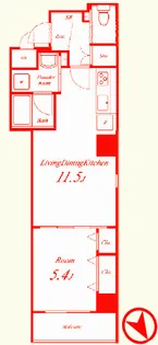 KS 本牧 Story I【6階】の間取り