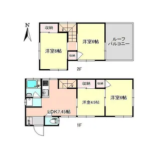 東京都足立区鹿浜1【一戸建】の間取り