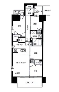 東京都江東区越中島2【マンション】の間取り