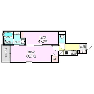 カーサユタカ【1階】の間取り