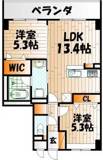 M the be KOKURA Entrada【2階】の間取り