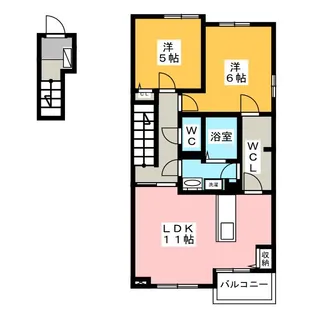 インテレクト II【1階】の間取り