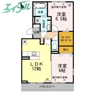 ラトゥール【2階】の間取り