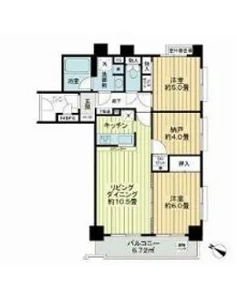 ナイスアーバン武蔵浦和【3階】の間取り