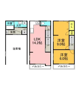 大阪府守口市梅町【一戸建】の間取り