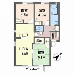 フォーレス21 C棟【1階】の間取り