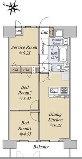 セザール東久留米駅前【6階】の間取り