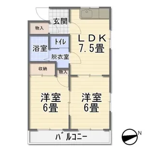 カメタニビルズ23【2階】の間取り