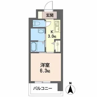 セシオン太閤【6階】の間取り