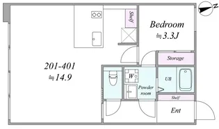 the trias296【4階】の間取り