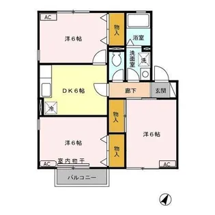 クレールパピヨンエヌ A【1階】の間取り