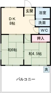 フェリーチェ三角【3階】の間取り