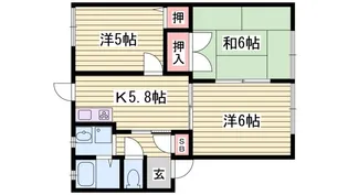 フレグランス小川A【1階】の間取り
