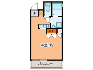 アンリシェール橋本B【4階】の間取り