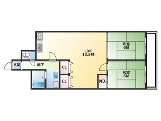 メゾン団九郎【4階】の間取り