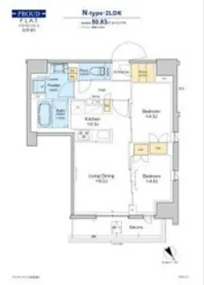 東京都江東区深川2【マンション】の間取り