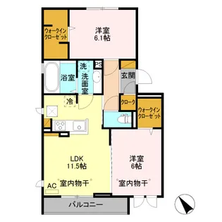 Casa Selene【2階】の間取り