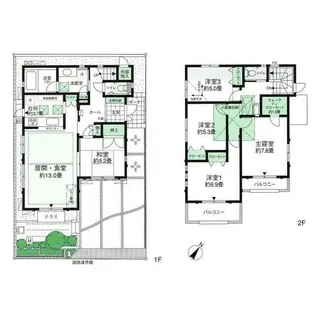 神奈川県相模原市南区上鶴間5【一戸建】の間取り