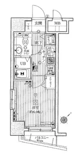 ガラ・ステージ芝公園駅前【7階】の間取り