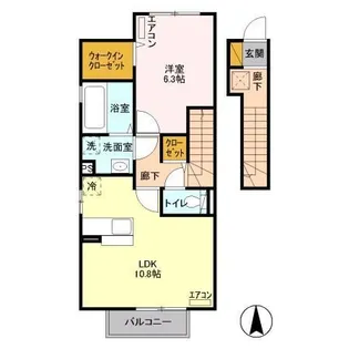 エクレール下栗 C【2階】の間取り