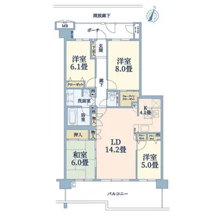 ラムーナ横浜戸塚フォレストリッジA棟【3階】の間取り