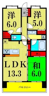 コスモシティ西日暮里【8階】の間取り