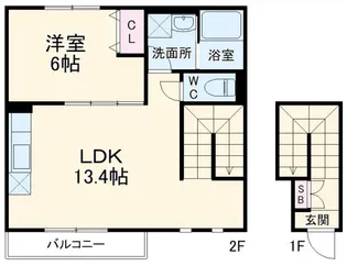 アムールテラス【1階】の間取り