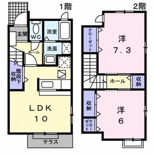 ベル ファミーユII 5番館【1階】の間取り