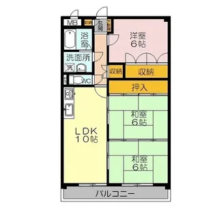 エステートサンフレッシュ【5階】の間取り