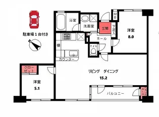 エルズ元町【6階】の間取り