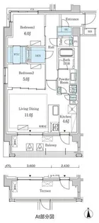 グランドゥールプレミアム代々木大山【3階】の間取り