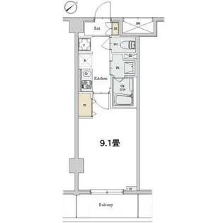 カスタリア本駒込【1階】の間取り
