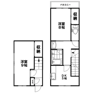 ラシュレ用賀【2階】の間取り
