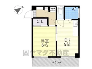 上の山ハイツ【2階】の間取り