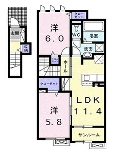 アールコートI【2階】の間取り