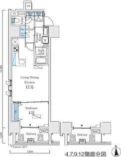 プライマル上野 稲荷町【5階】の間取り