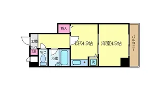 ライオンズマンション五条大宮第2【4階】の間取り