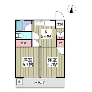 フタバハイツ【1階】の間取り