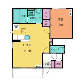 メープルハイツ【1階】の間取り