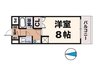 エスポワール大津和【5階】の間取り