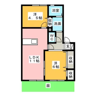 プレミールK【1階】の間取り