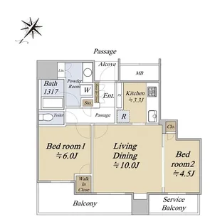 シエリアタワー中之島【17階】の間取り
