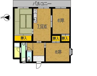 レジデンスみなみ【5階】の間取り