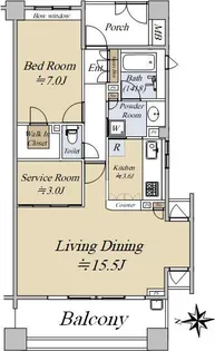 リーベスト高井戸【2階】の間取り